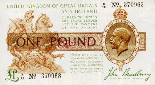 Bradbury Pound - Soverign Money