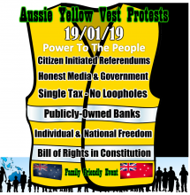 Aussie Yelow Vest Launch 19.01.19